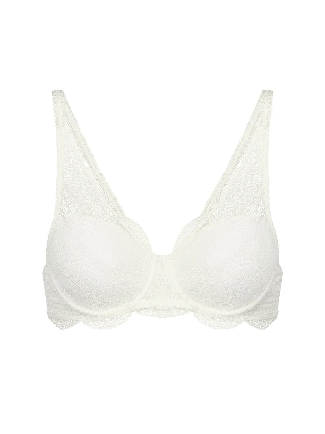 Squared neckline spacer bra - Natural - Image 6