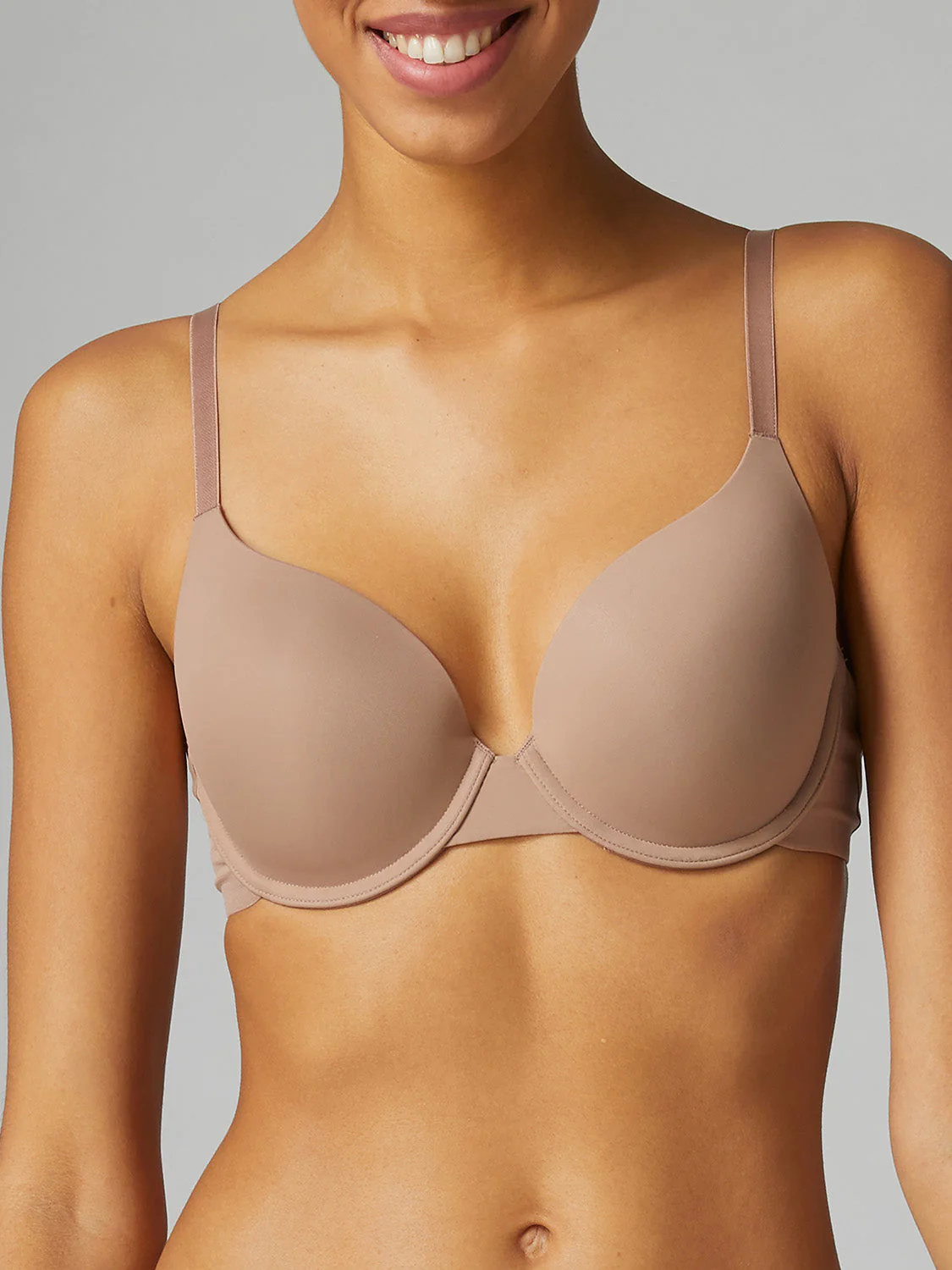 Padding plunge bra - Amaretto - Image 3