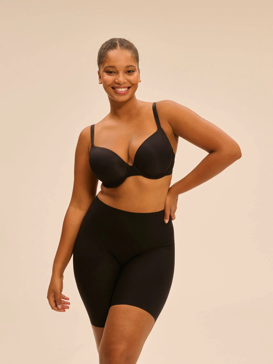 Padding plunge bra - Black - Image 2