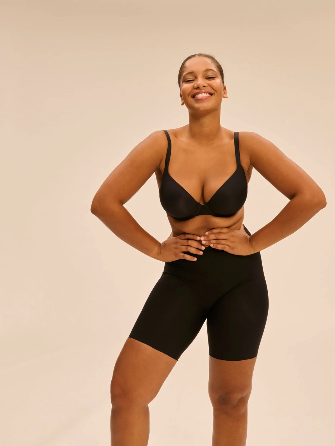 Padding plunge bra - Black - Image 3