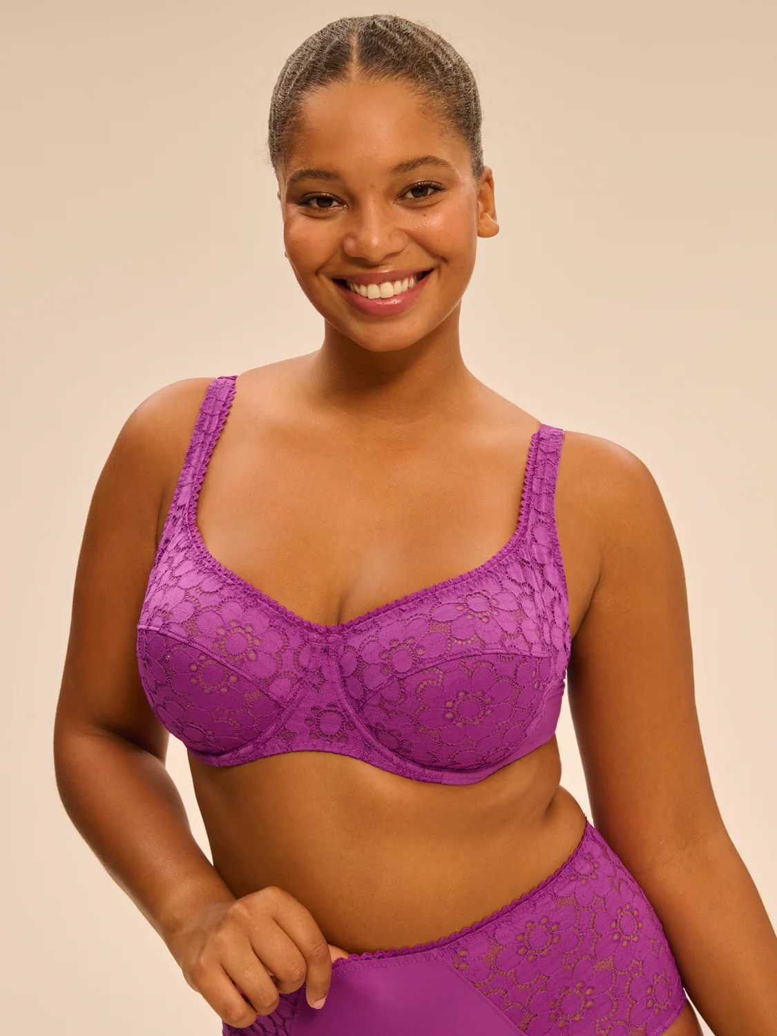 Plunging full cup bra - Divine Purple - Image 2