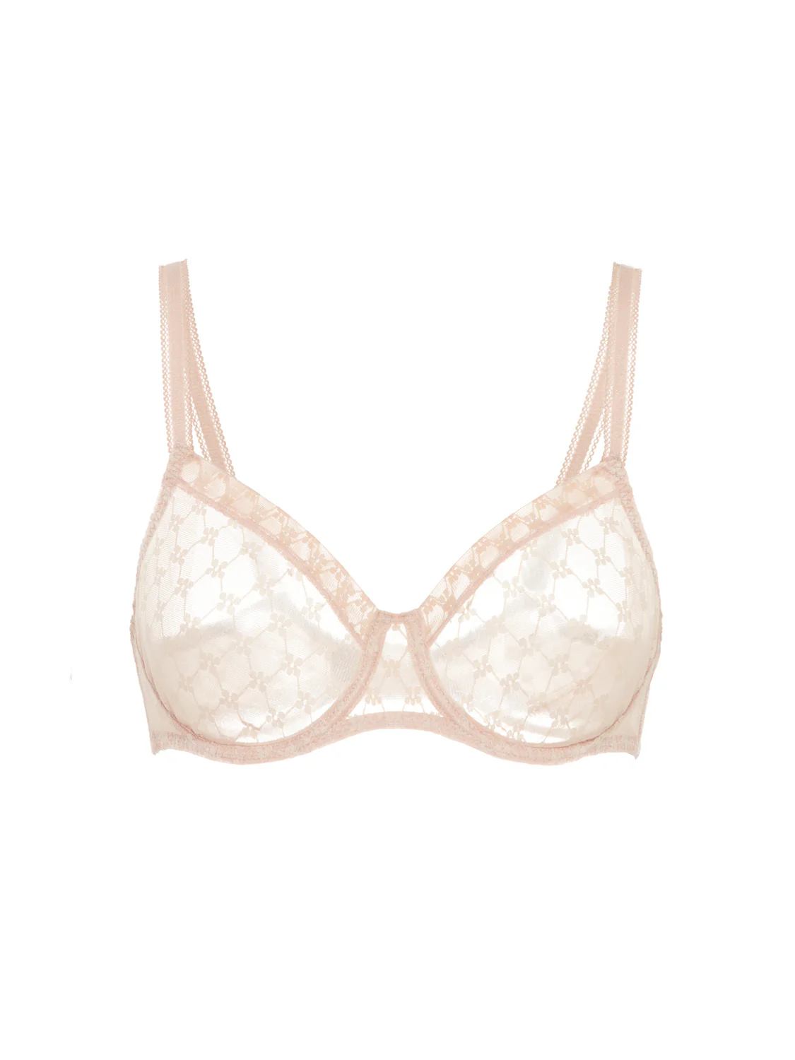 Plunging moulded underwired bra - Peau rosée - Image 10