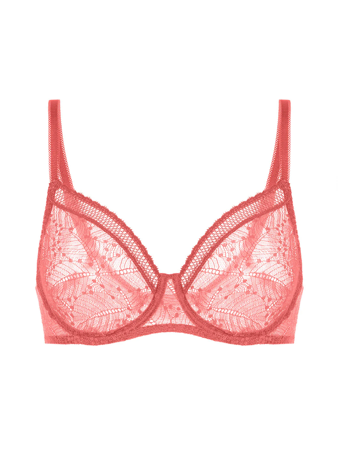 Plunging moulded underwired bra - Texas Pink - Image 13