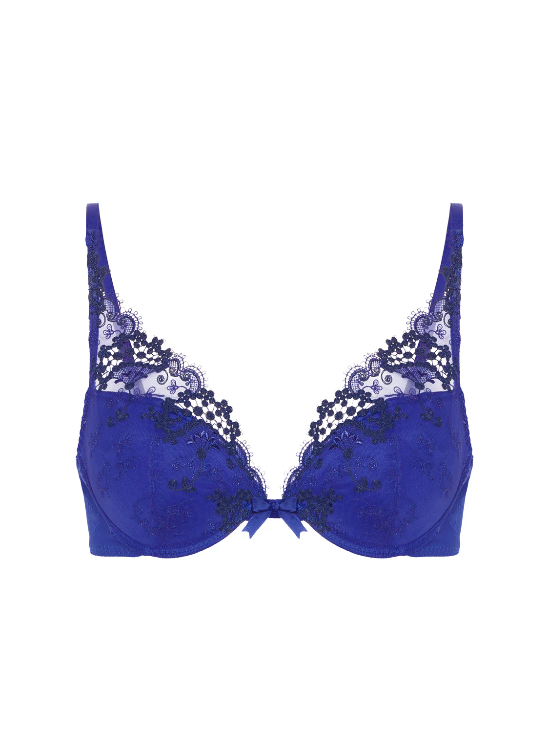 Plunging push-up bra - Electric blue - Image 4