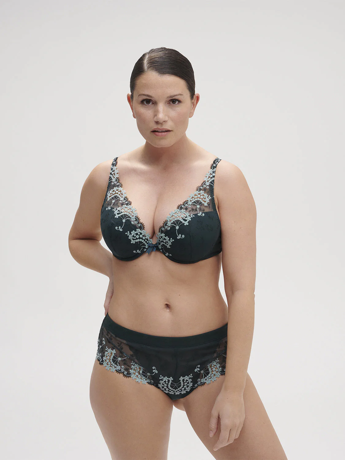 Plunging push-up bra - Kolsaï Green - Image 11