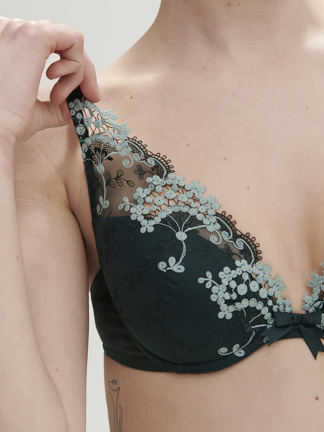 Plunging push-up bra - Kolsaï Green - Image 6