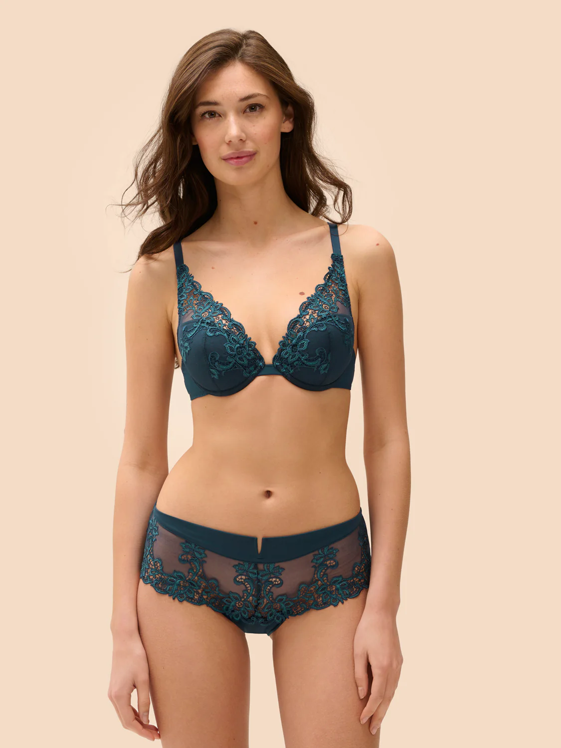Plunging push-up bra - Prestige Blue - Image 5