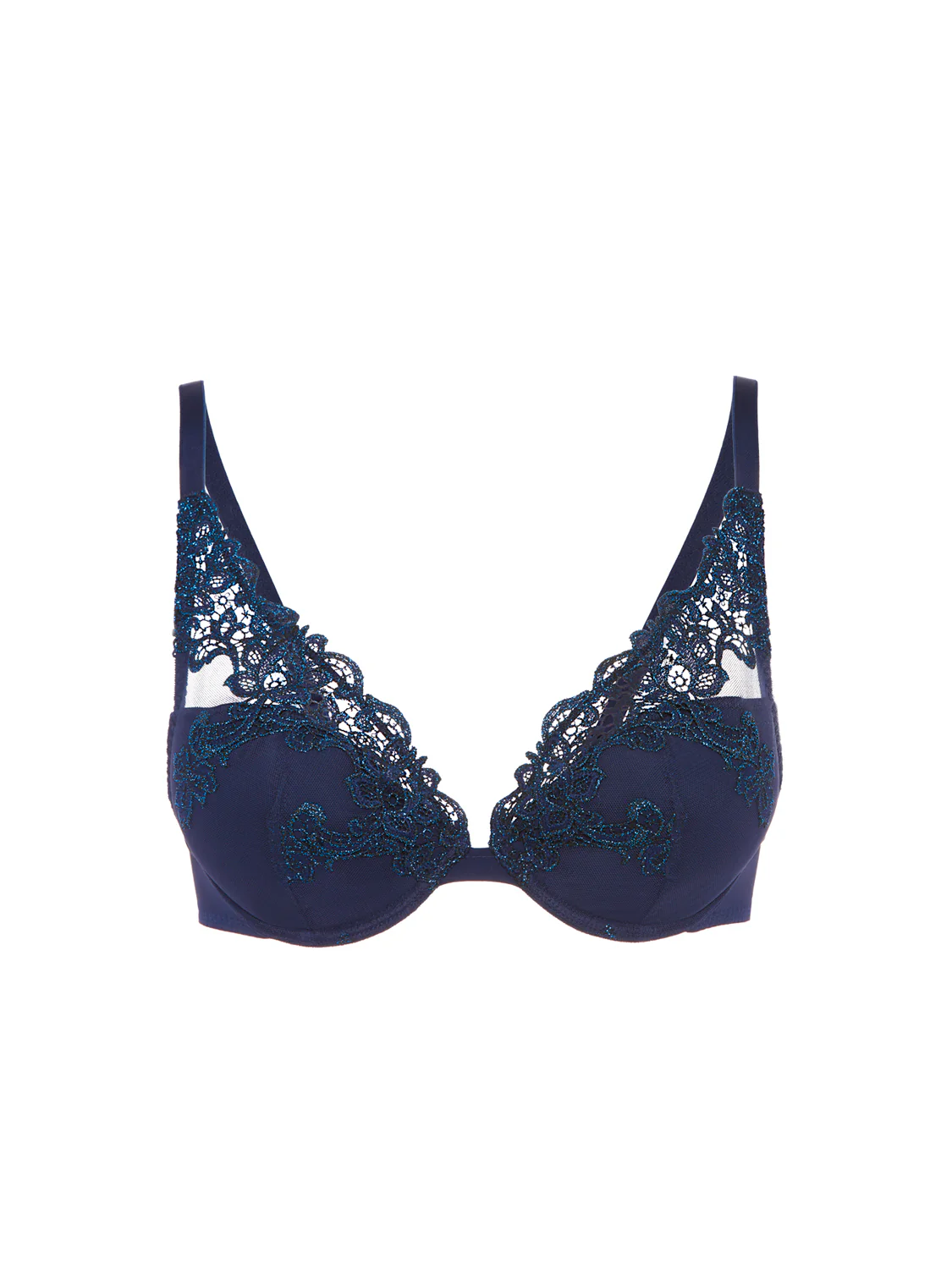 Plunging push-up bra - Sapphire - Image 7