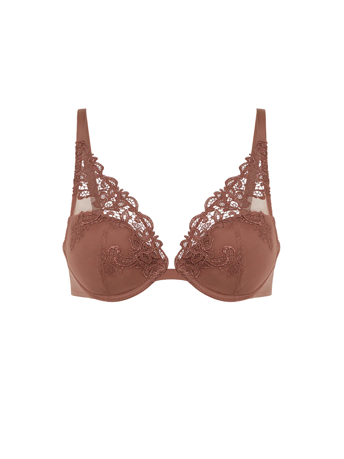 Plunging push-up bra - Tender Brown - Image 7