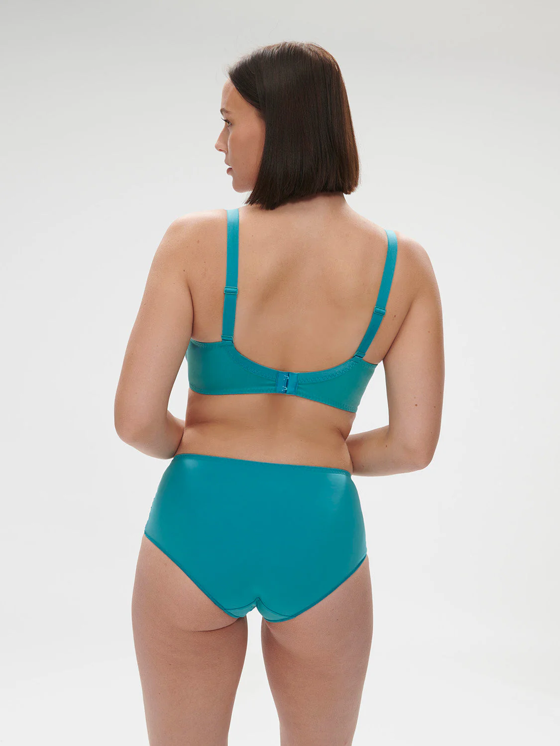Plunging underwired bra - Atoll Blue - Image 11