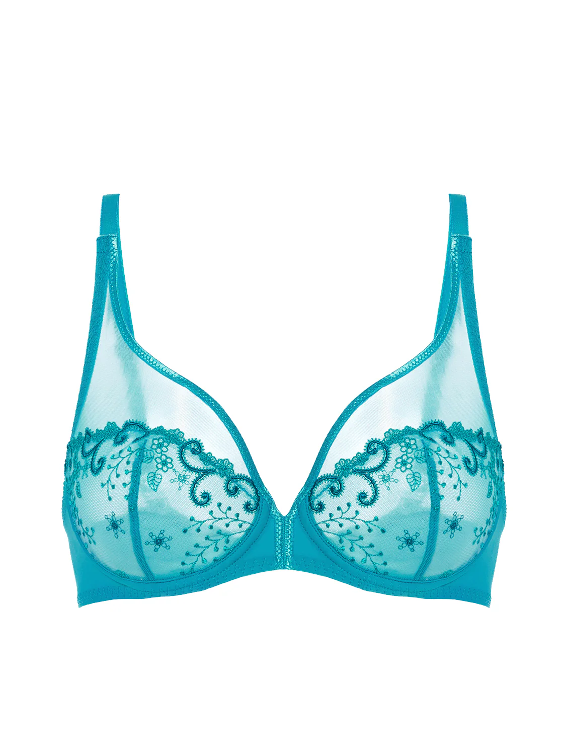 Plunging underwired bra - Atoll Blue - Image 12