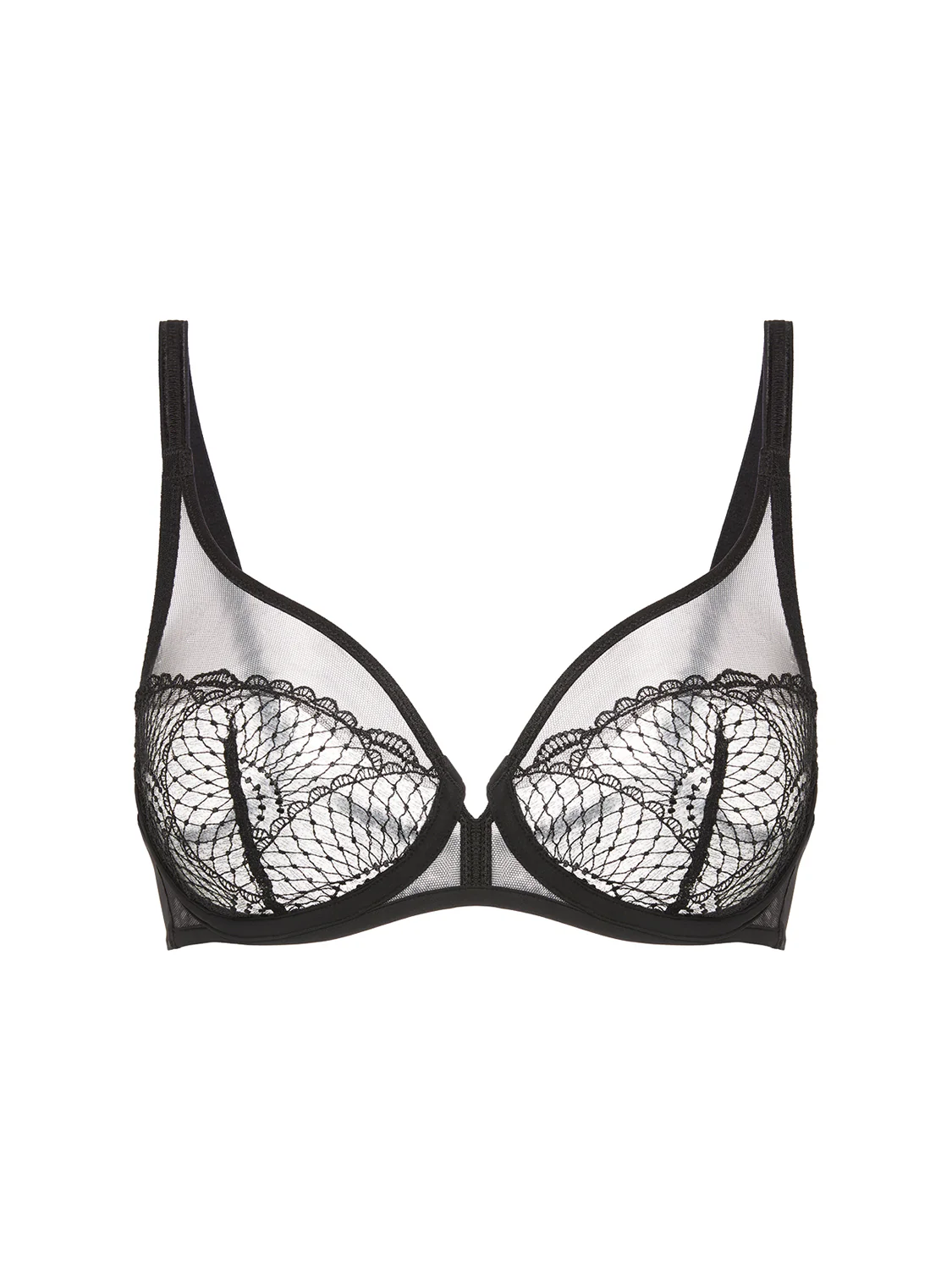 Plunging underwired bra - Black - Image 7