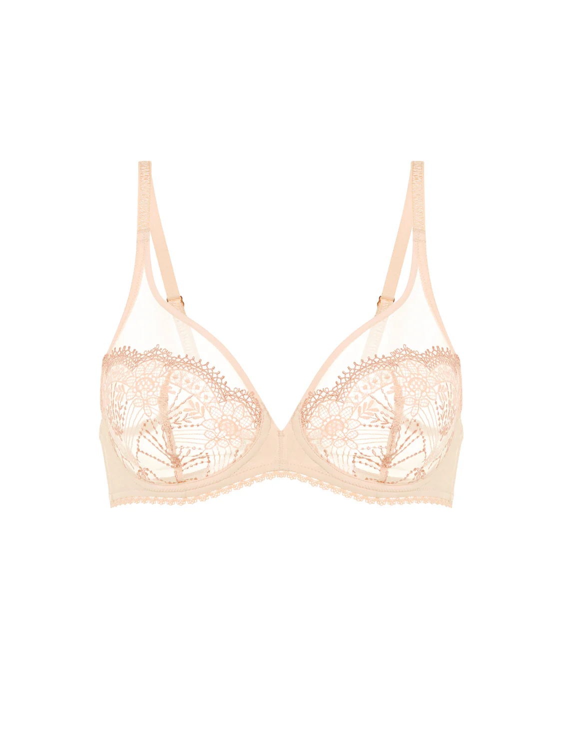Plunging underwired bra - Chic Beige - Image 16