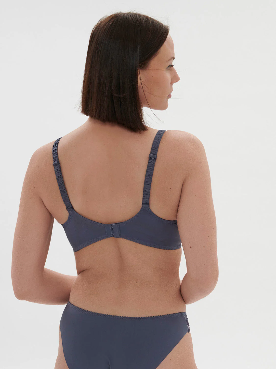 Plunging underwired bra - Cinder Blue - Image 7