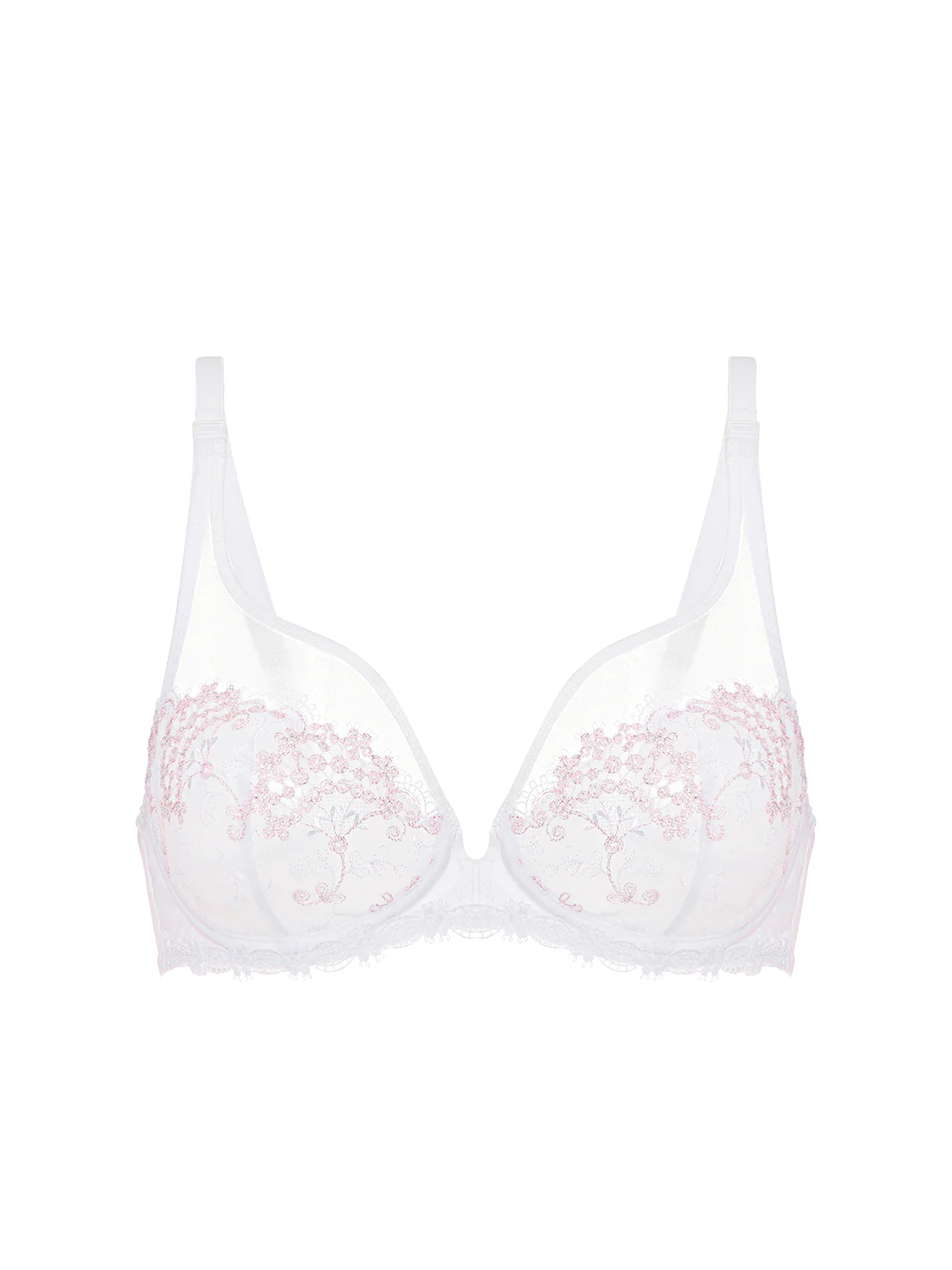 Plunging underwired bra - Cristal White - Image 14