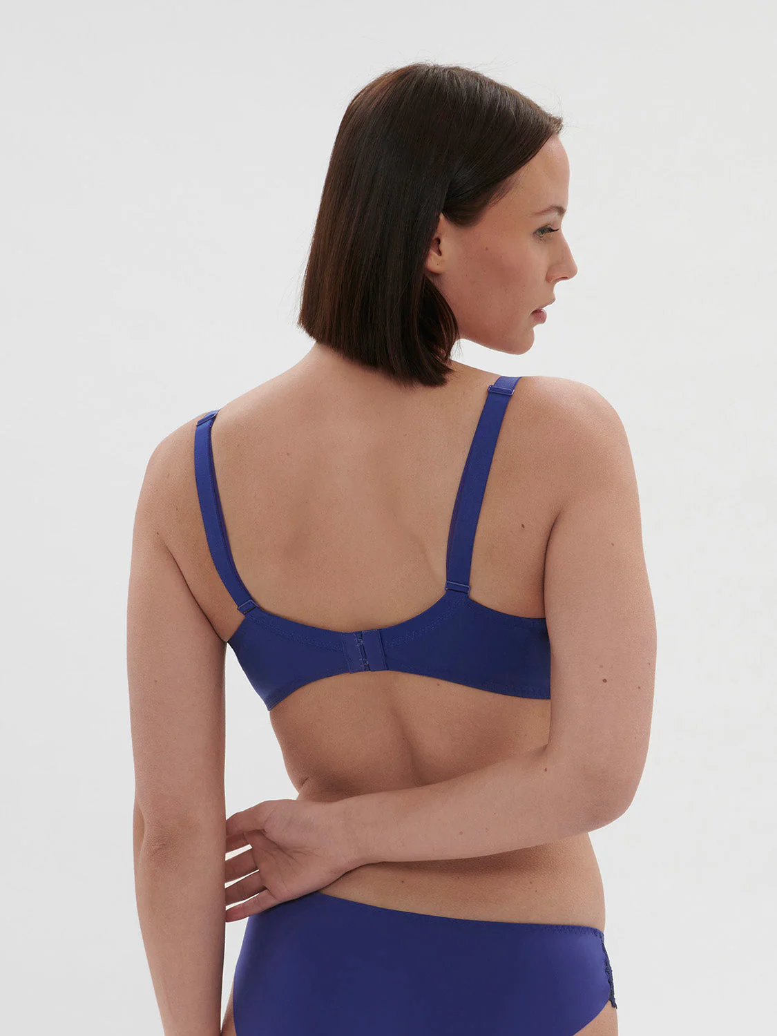 Plunging underwired bra - Electric blue - Image 7