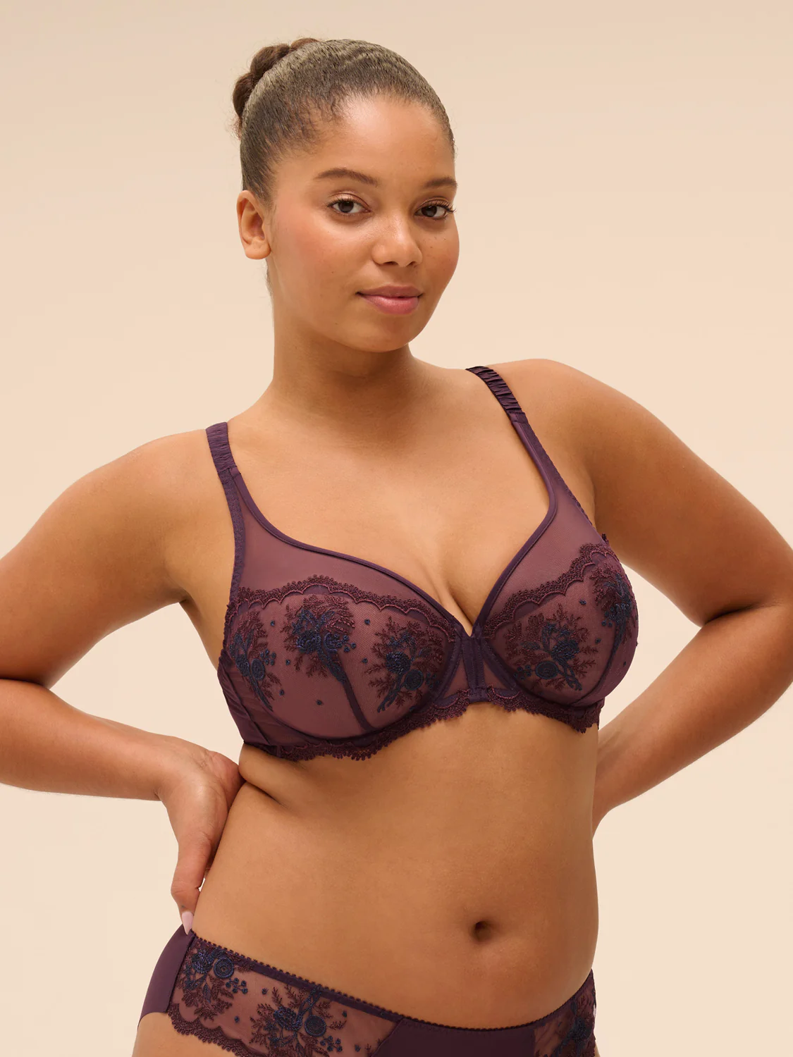 Plunging underwired bra - Fig - Image 7