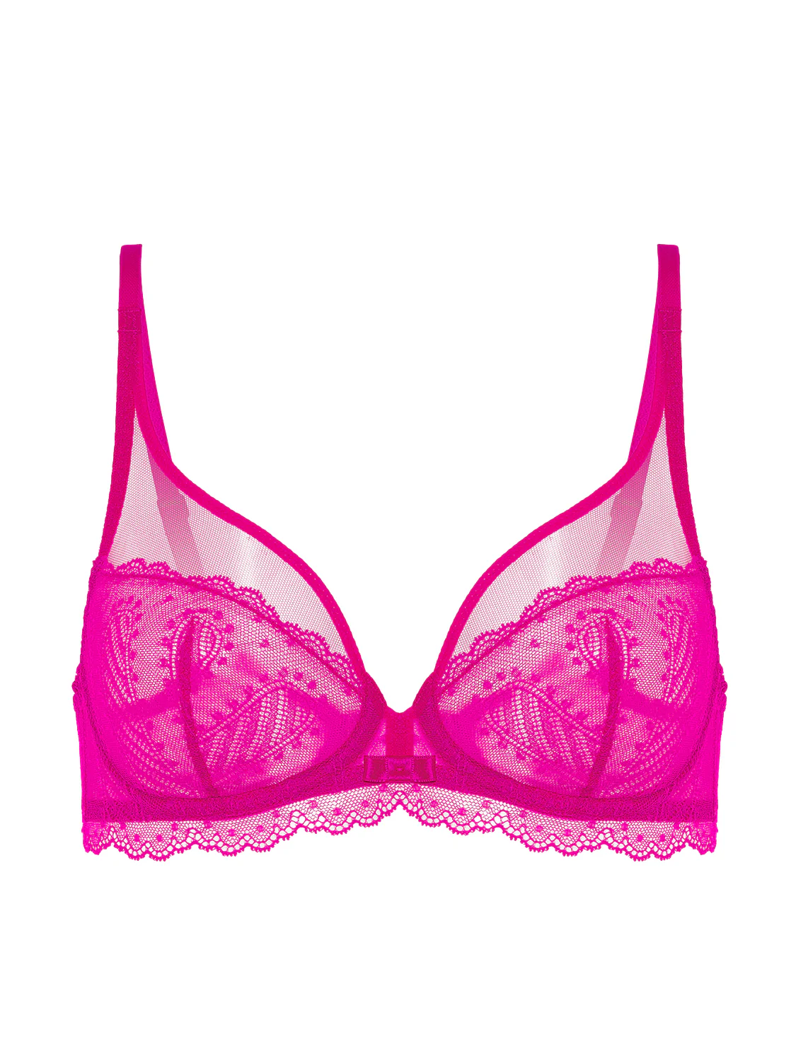 Plunging underwired bra - Hibiscus Pink - Image 16