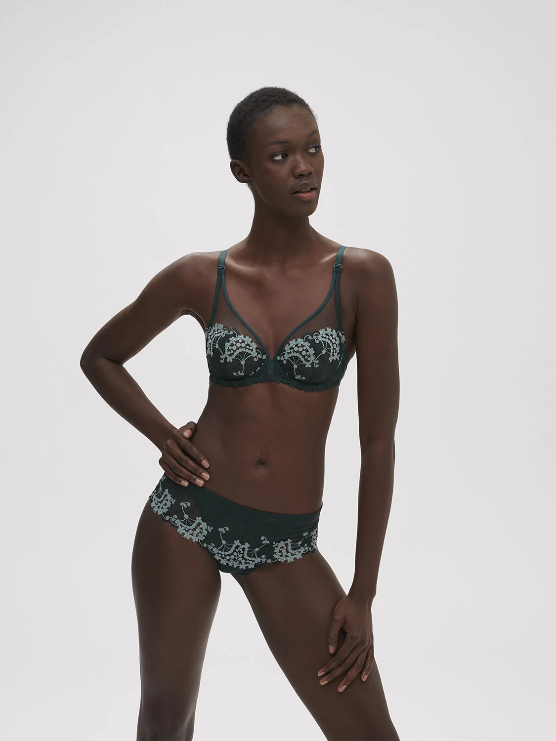 Plunging underwired bra - KolsaĂŻ Green - Image 3