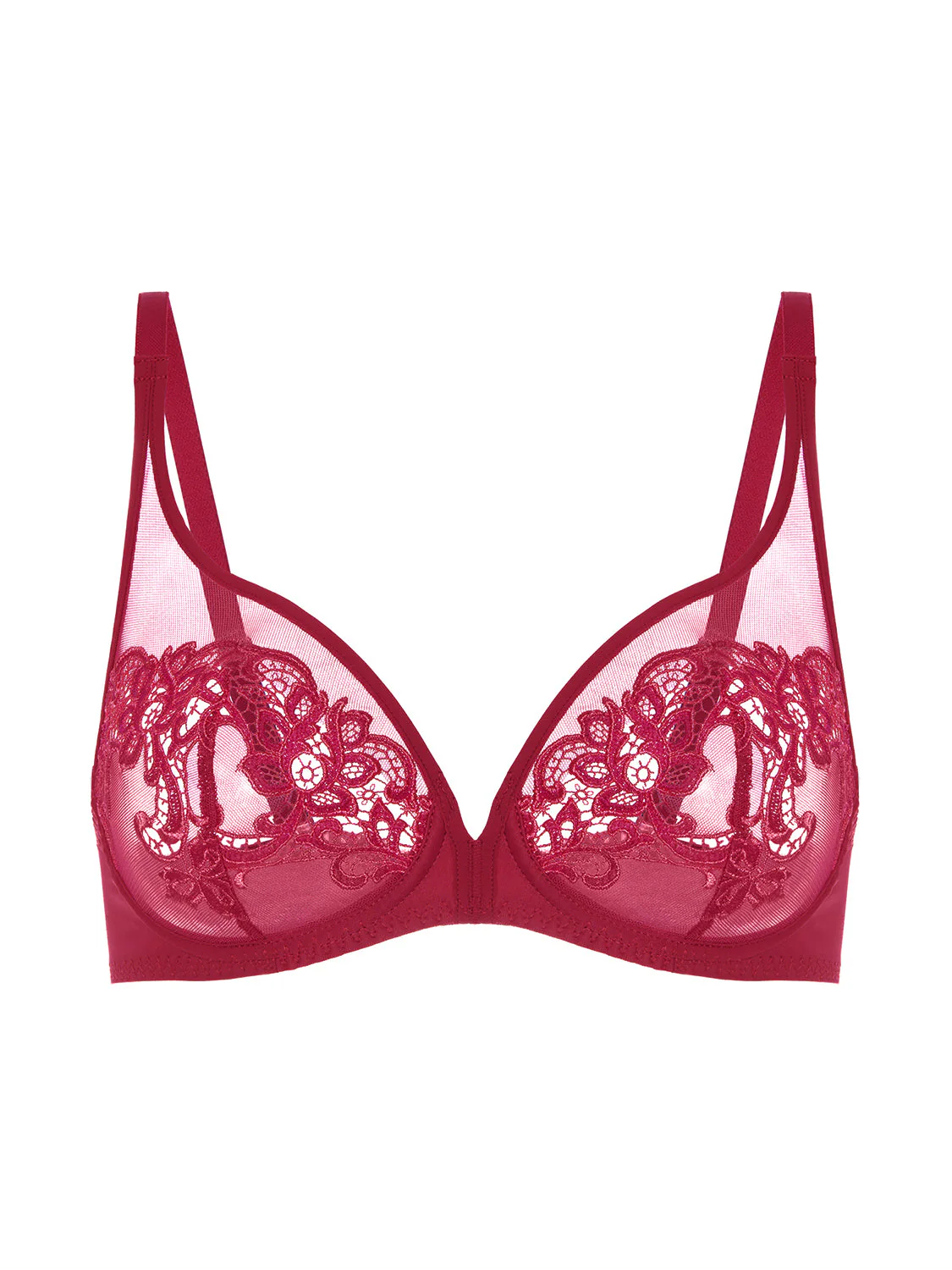 Plunging underwired bra - Lipstick - Image 12