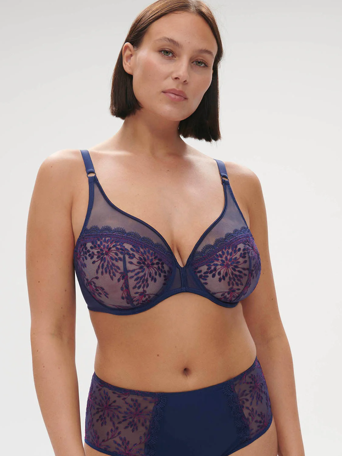 Plunging underwired bra - Midnight - Image 9