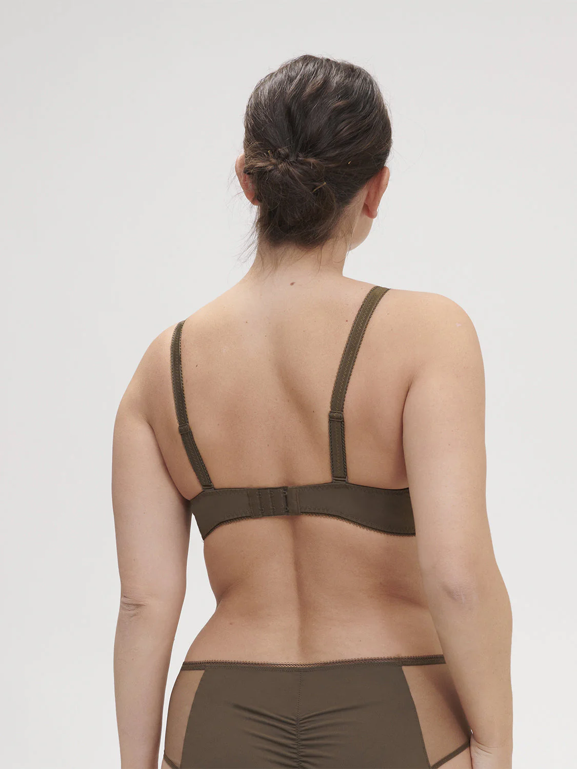 Plunging underwired bra - Nomad Green - Image 7
