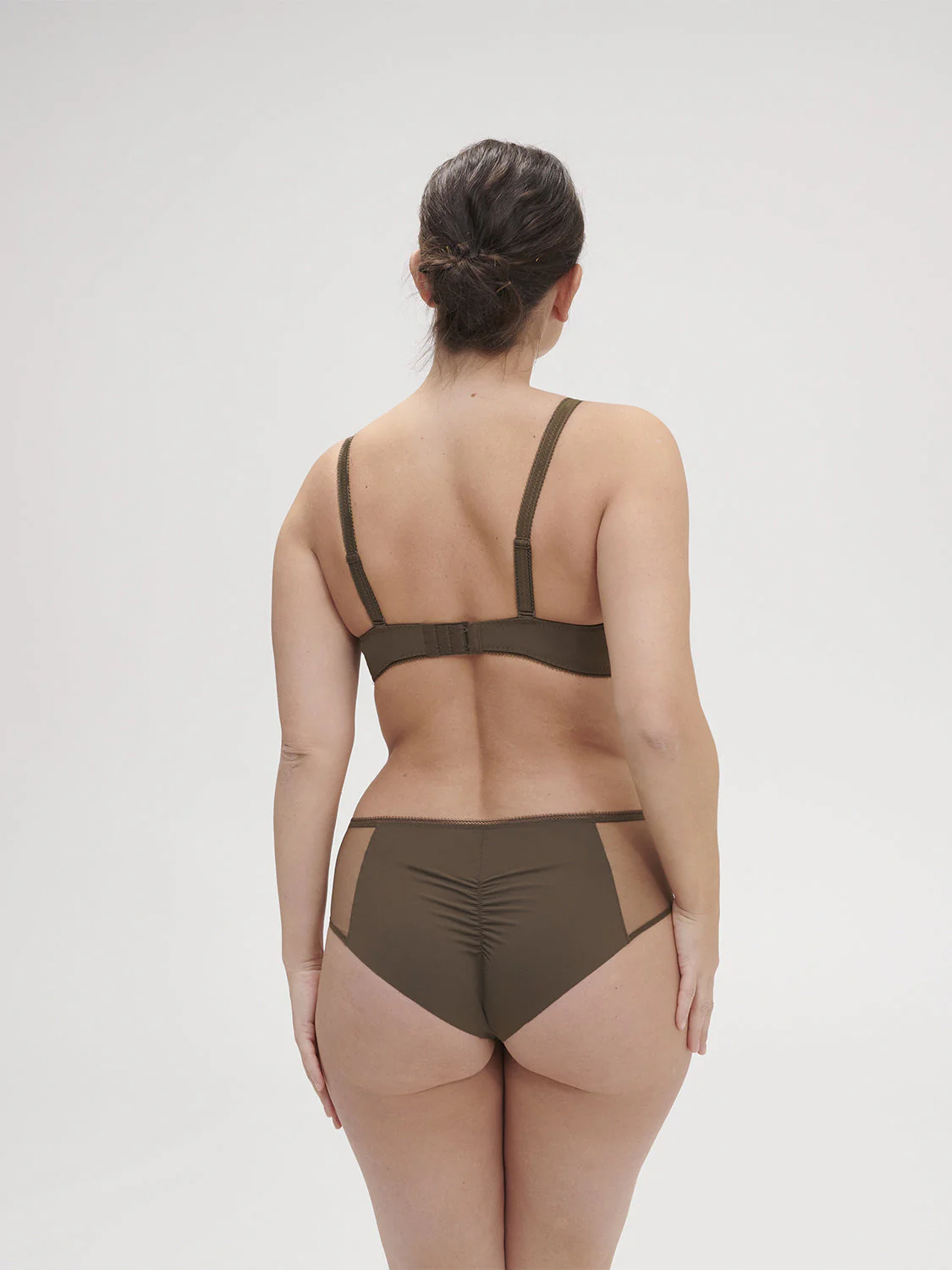 Plunging underwired bra - Nomad Green - Image 9