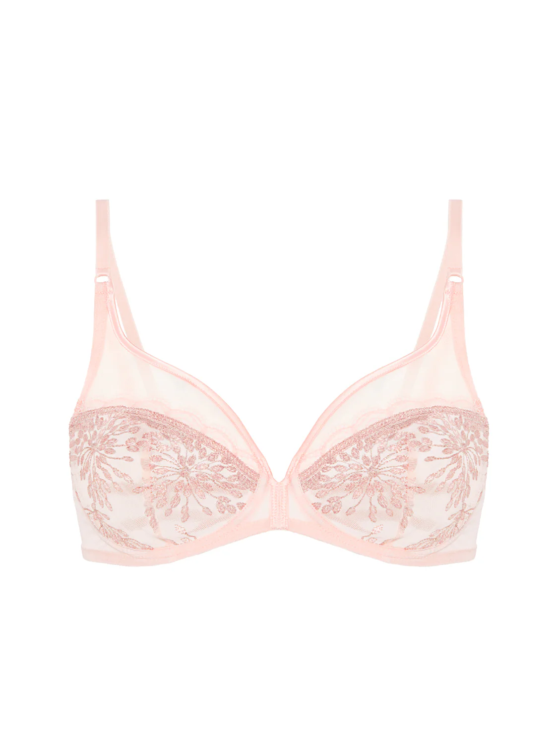 Plunging underwired bra - Petal Powder - Image 6