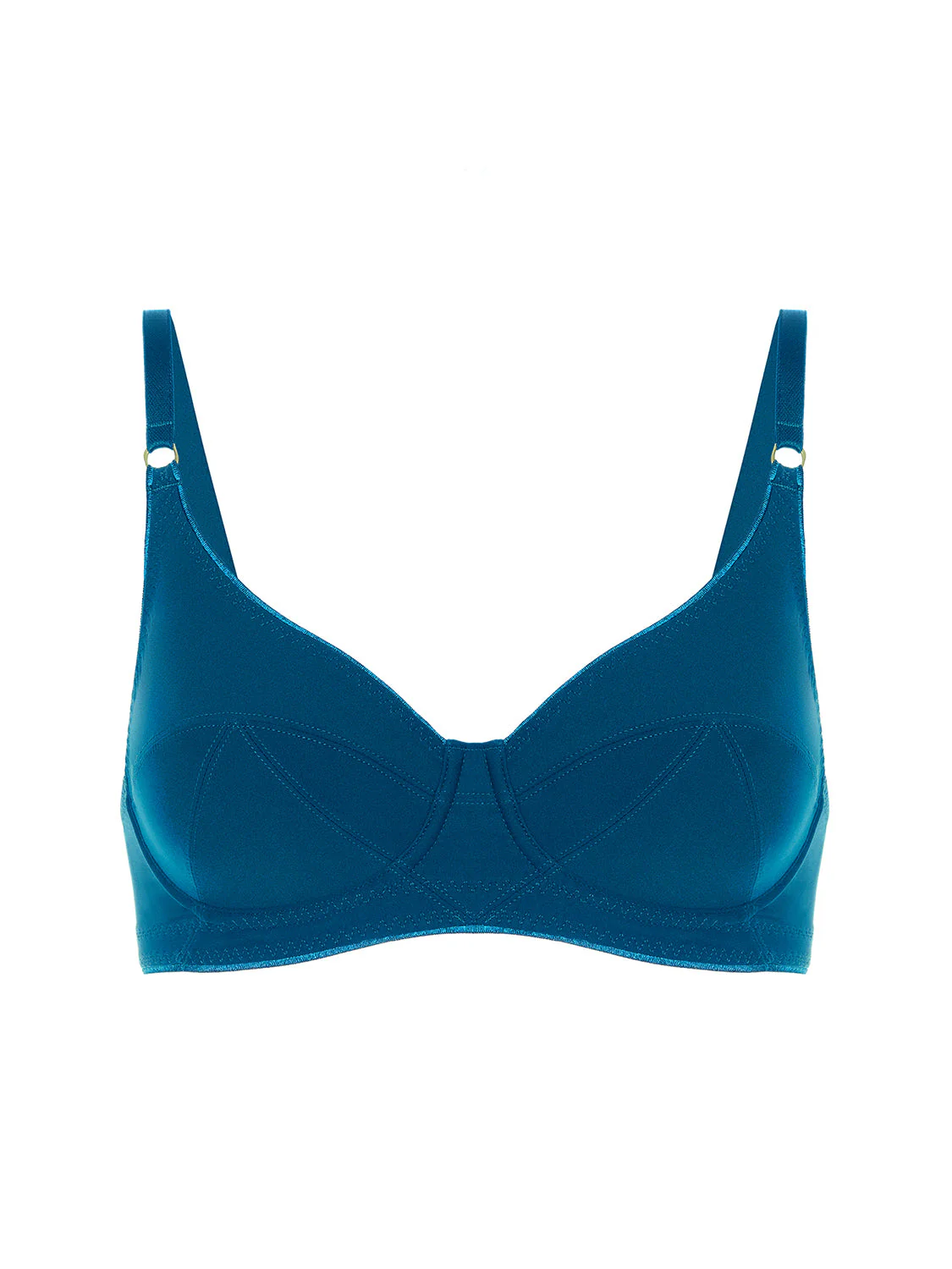 Plunging underwired bra - Poseidon Blue - Image 12