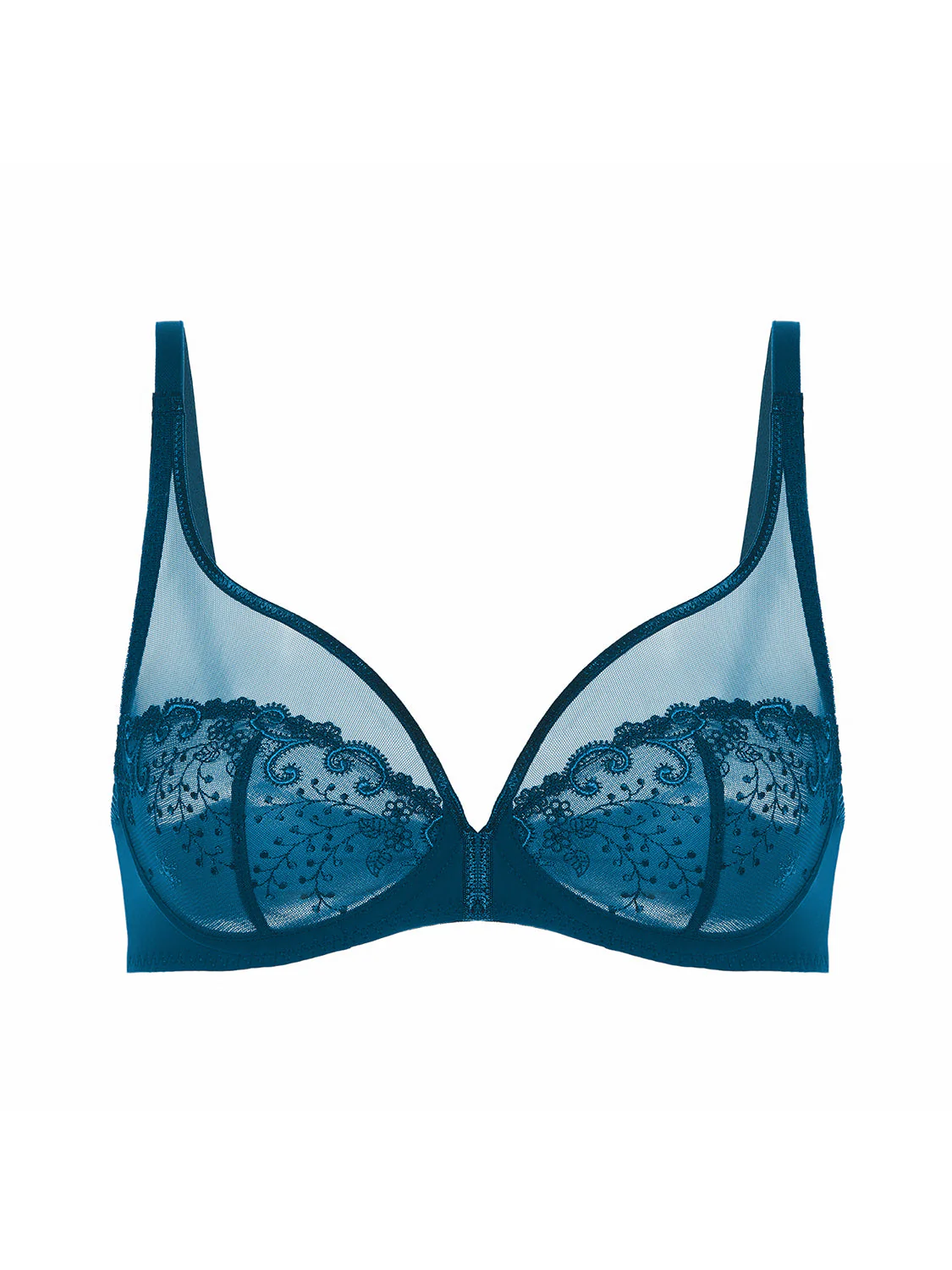 Plunging underwired bra - Prestige Blue - Image 12