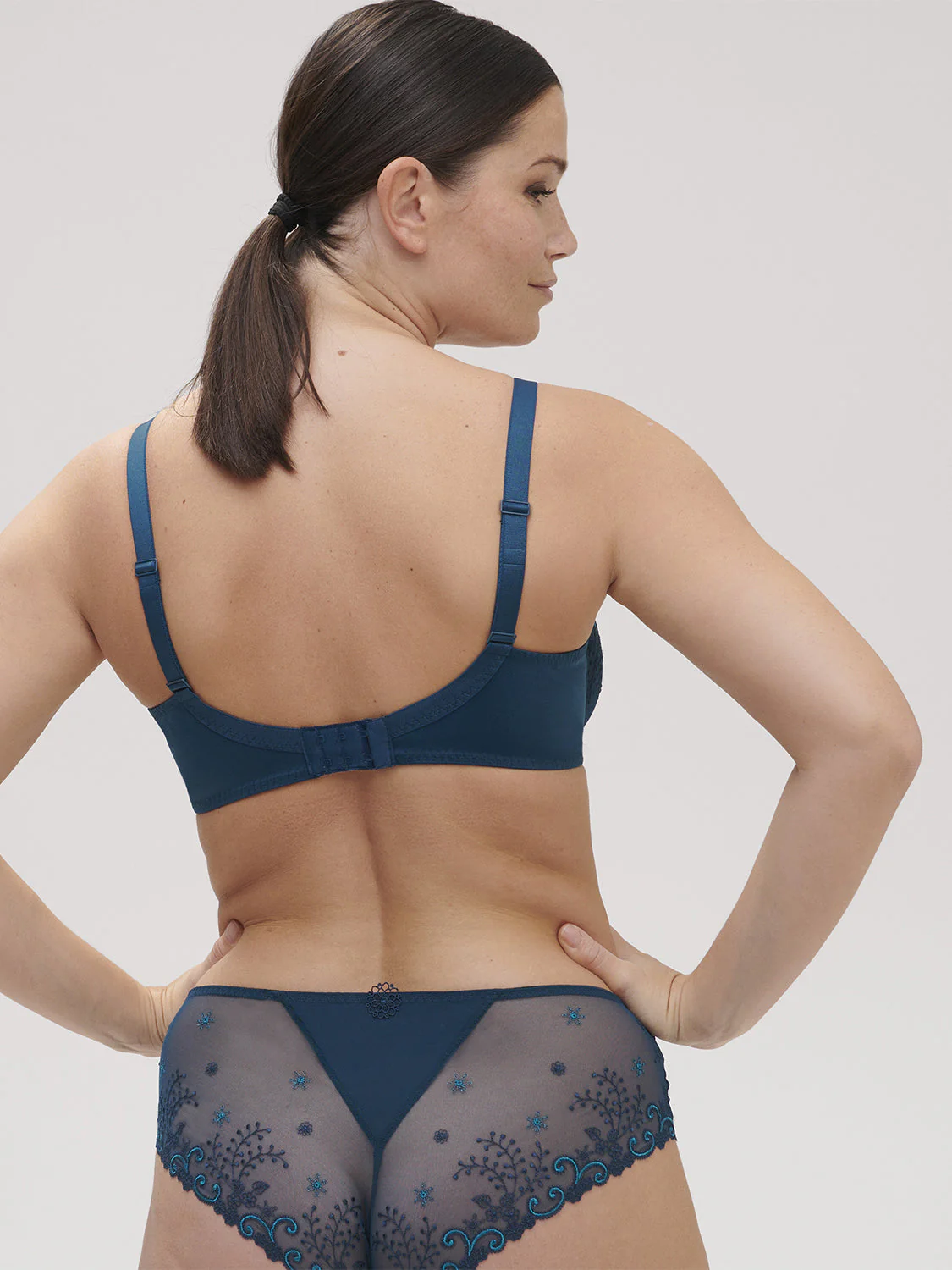 Plunging underwired bra - Prestige Blue - Image 8