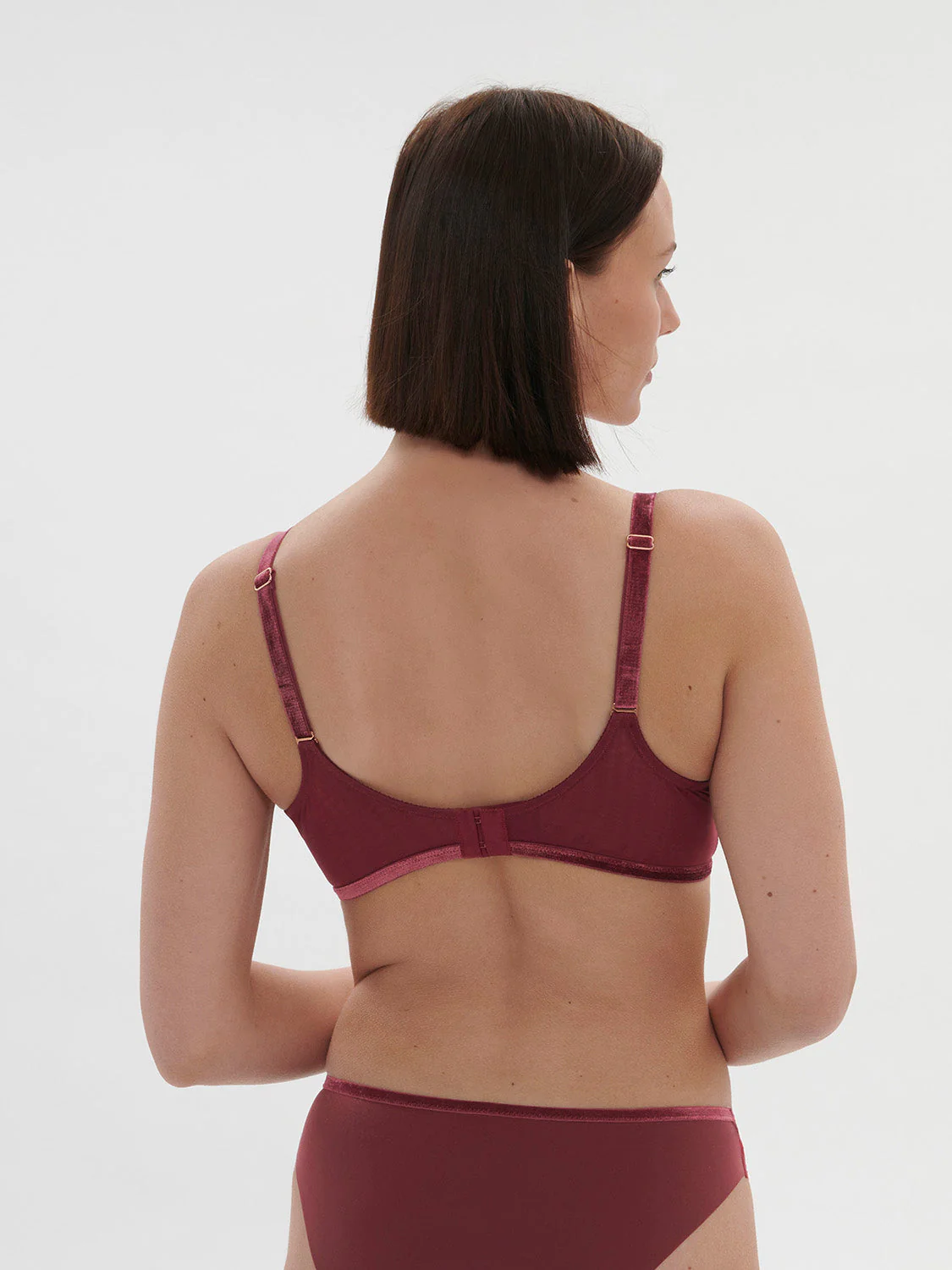 Plunging underwired bra - Spinel Red - Image 8
