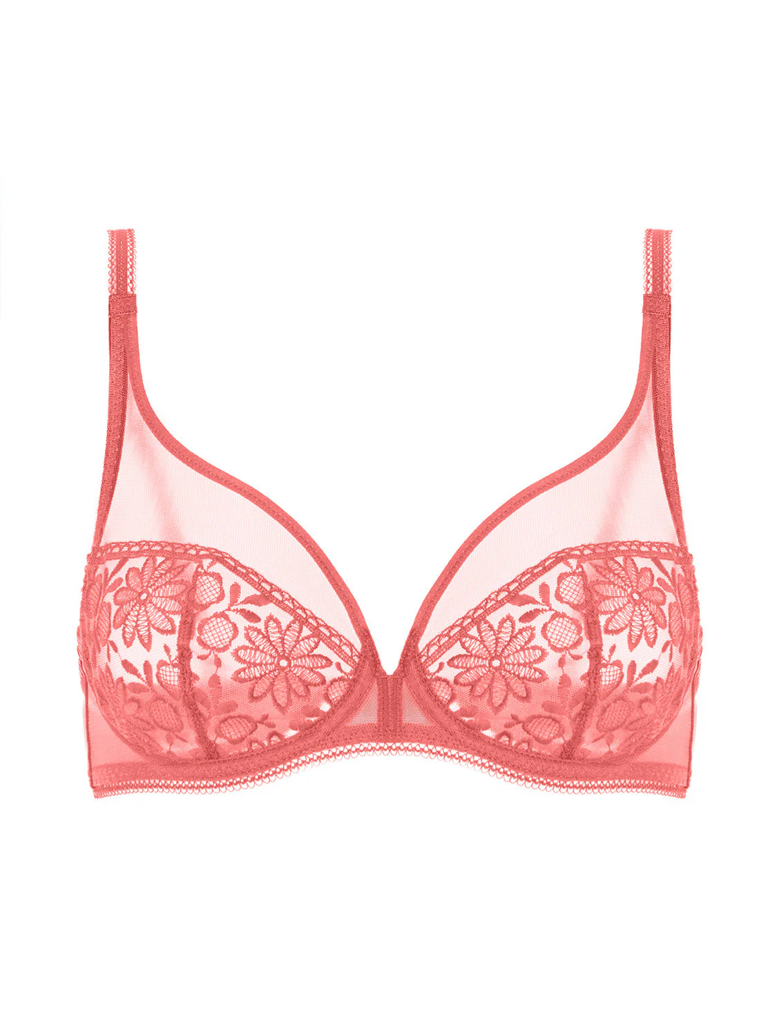 Plunging underwired bra - Texas Pink - Image 8