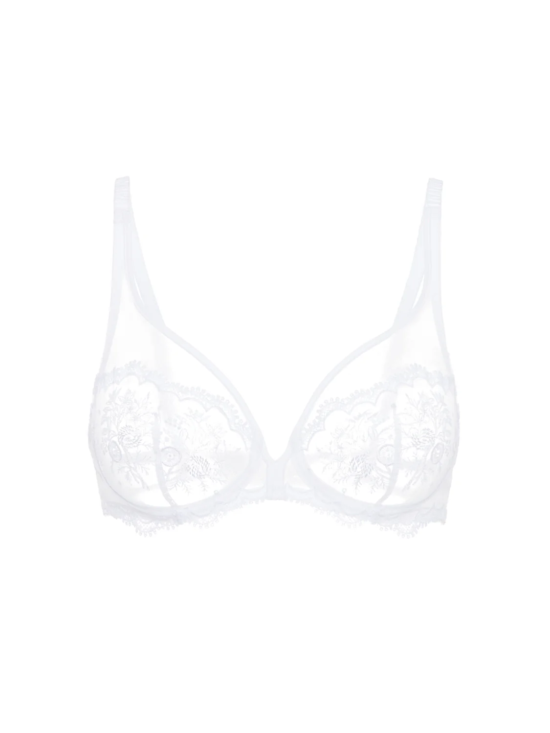 Plunging underwired bra - White - Image 6