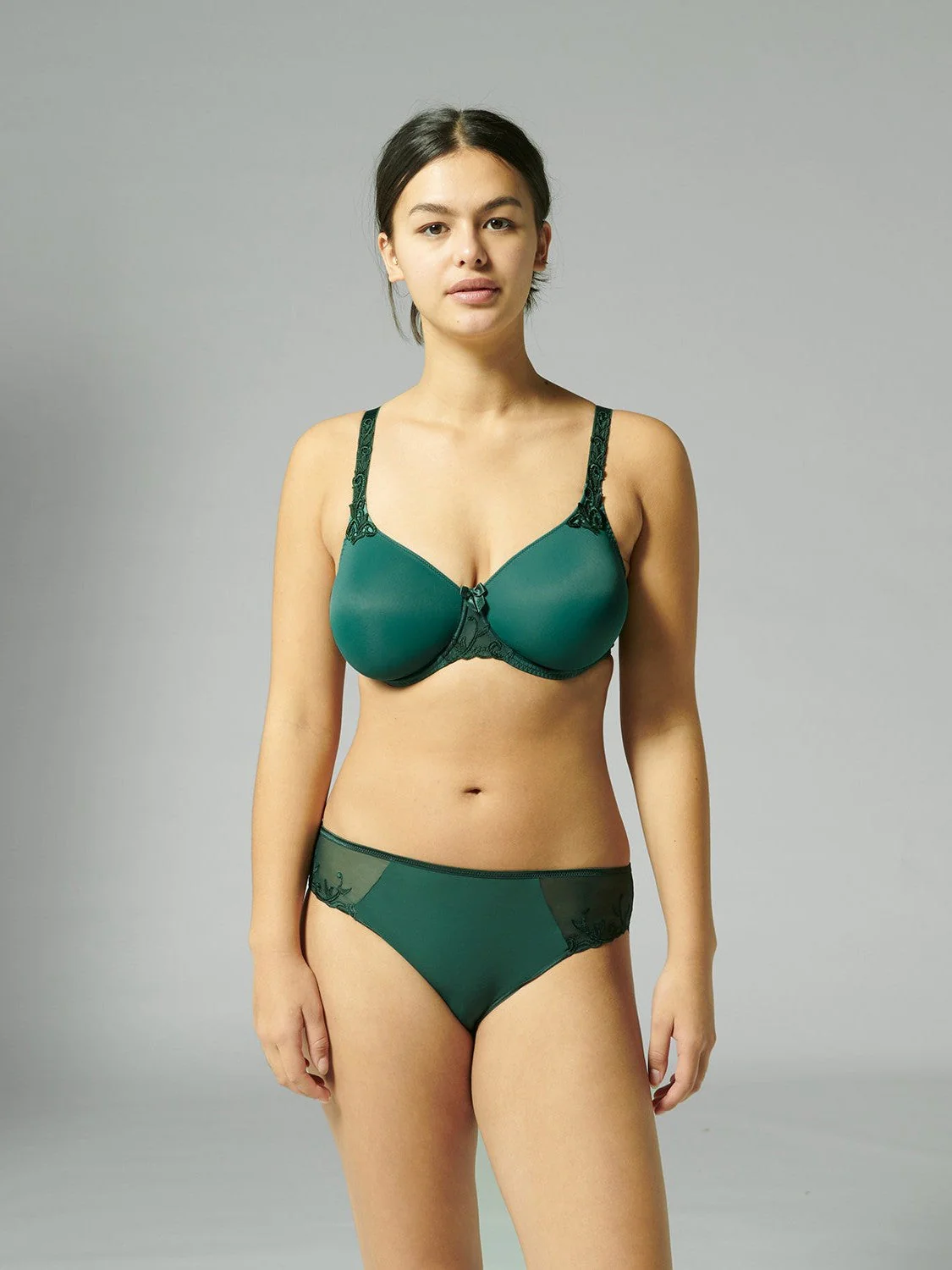 Rigid moulded bra - Agate green - Image 2