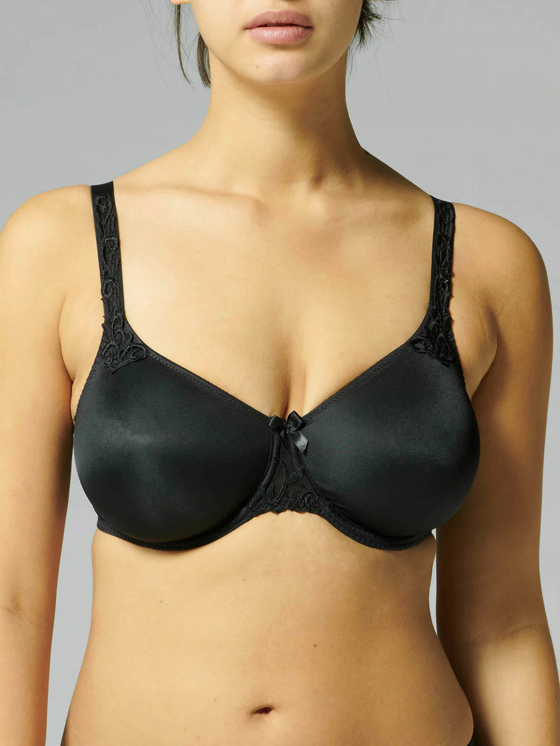 Rigid moulded bra - Black - Image 8
