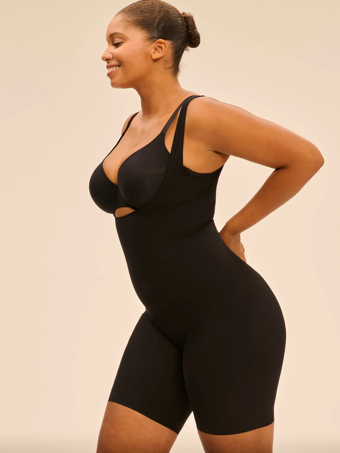 Shaper panty bodysuit - Black - Image 3