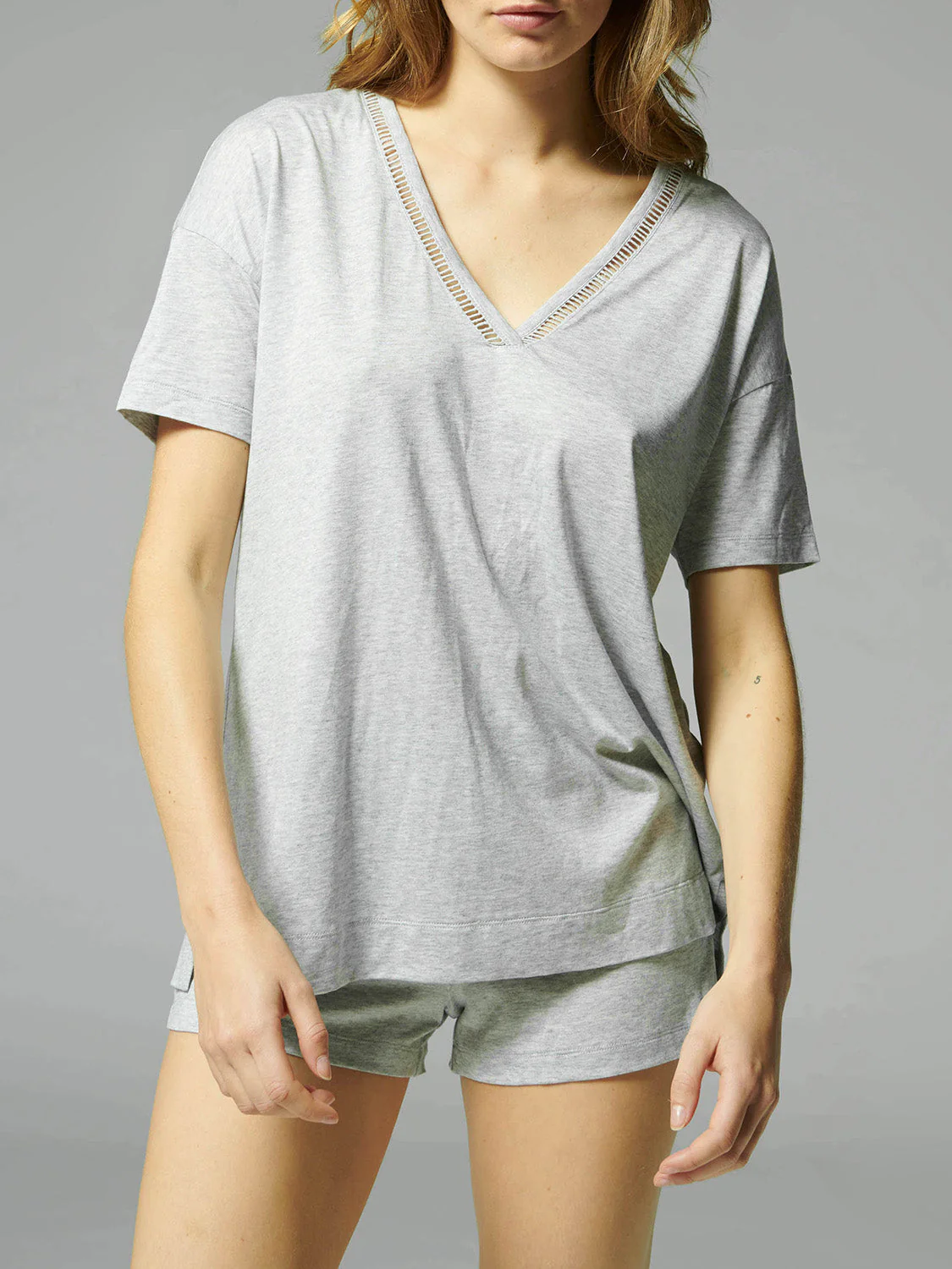 Short Sleeve Top - Mineral grey - Image 2