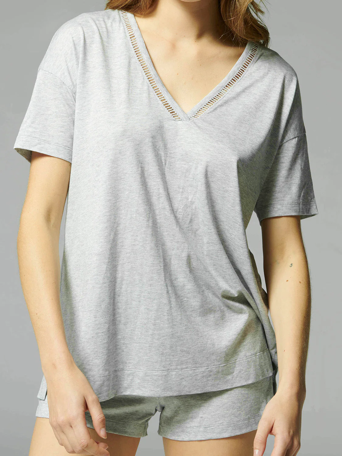 Short Sleeve Top - Mineral grey - Image 3
