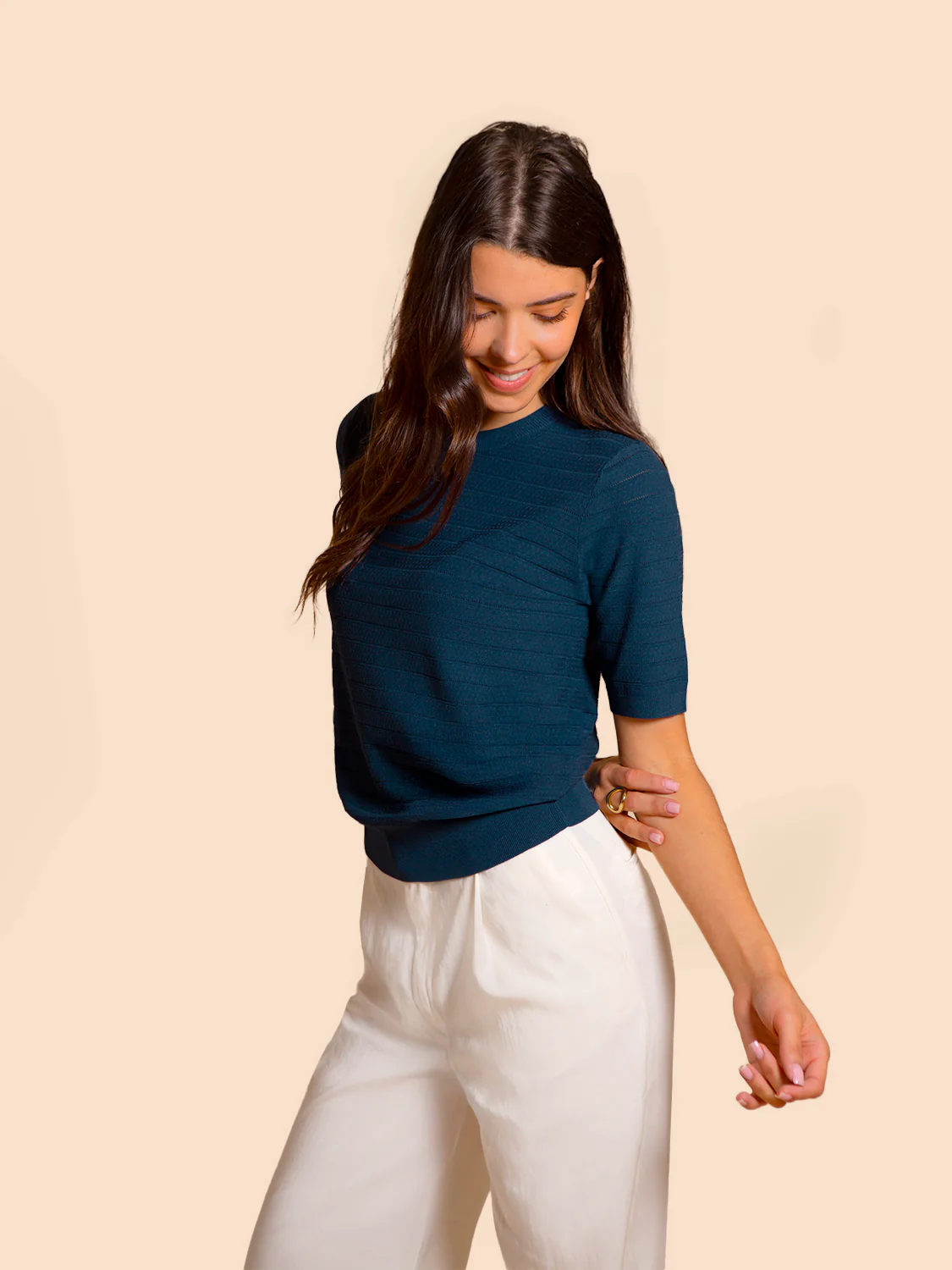 Short sleeves t-shirt - Petrol blue - Image 3