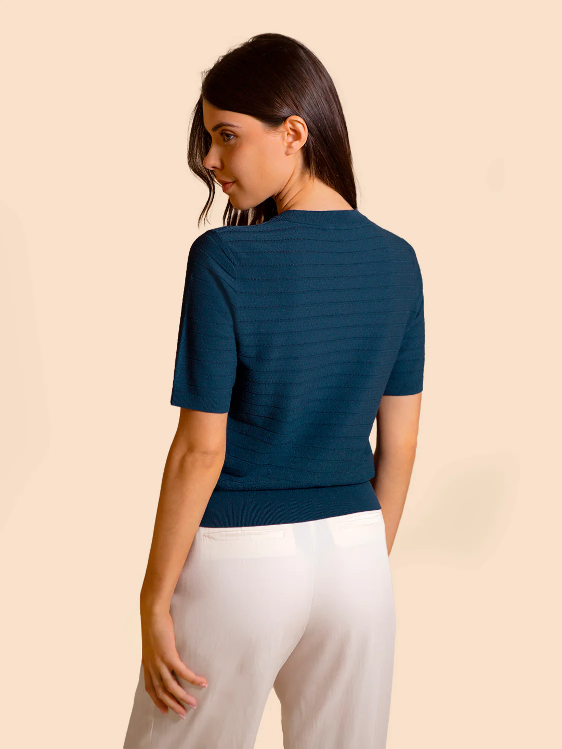 Short sleeves t-shirt - Petrol blue - Image 4