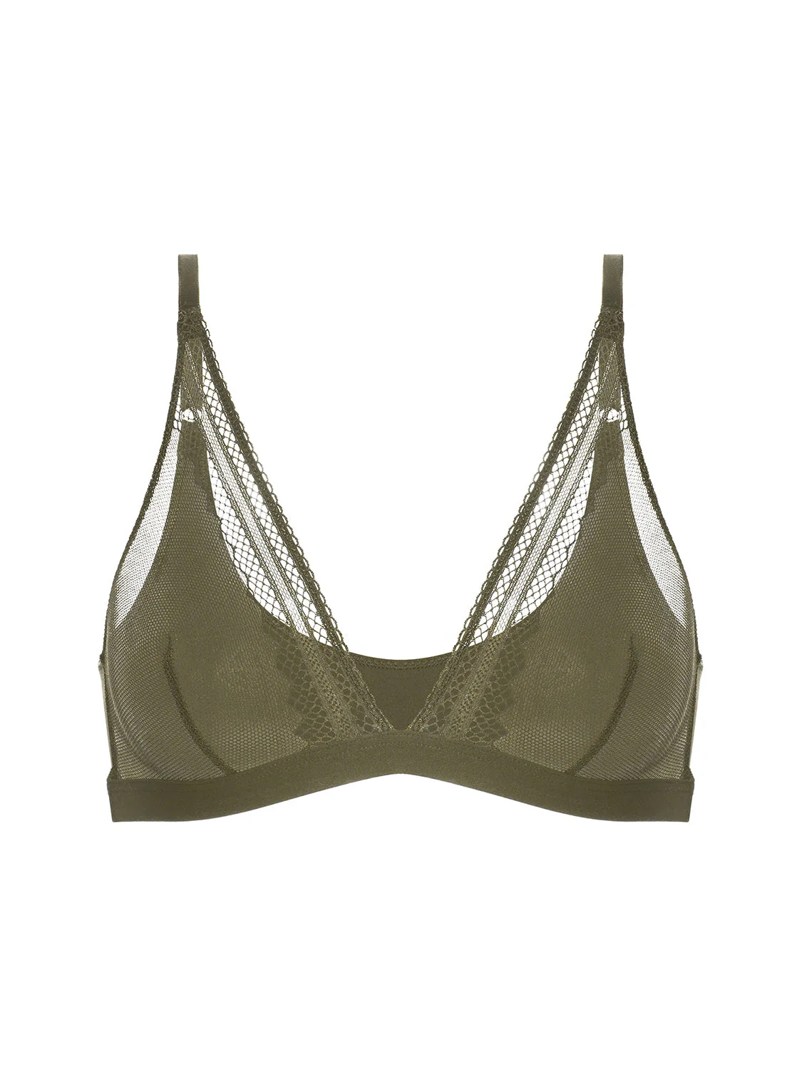 Soft cup triangle bra - Adventure Green - Image 12
