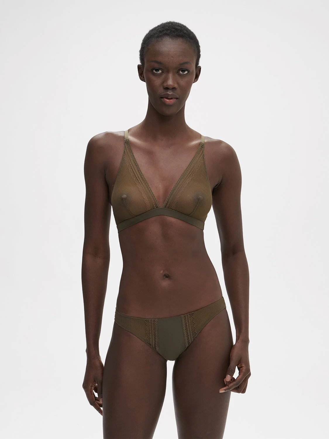 Soft cup triangle bra - Adventure Green - Image 3