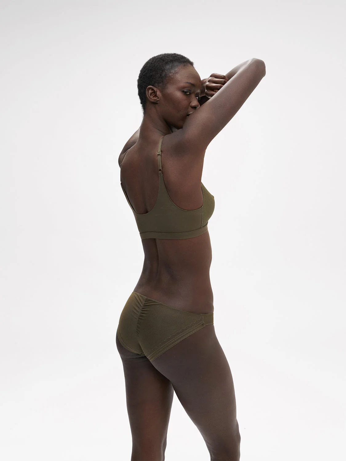 Soft cup triangle bra - Adventure Green - Image 4
