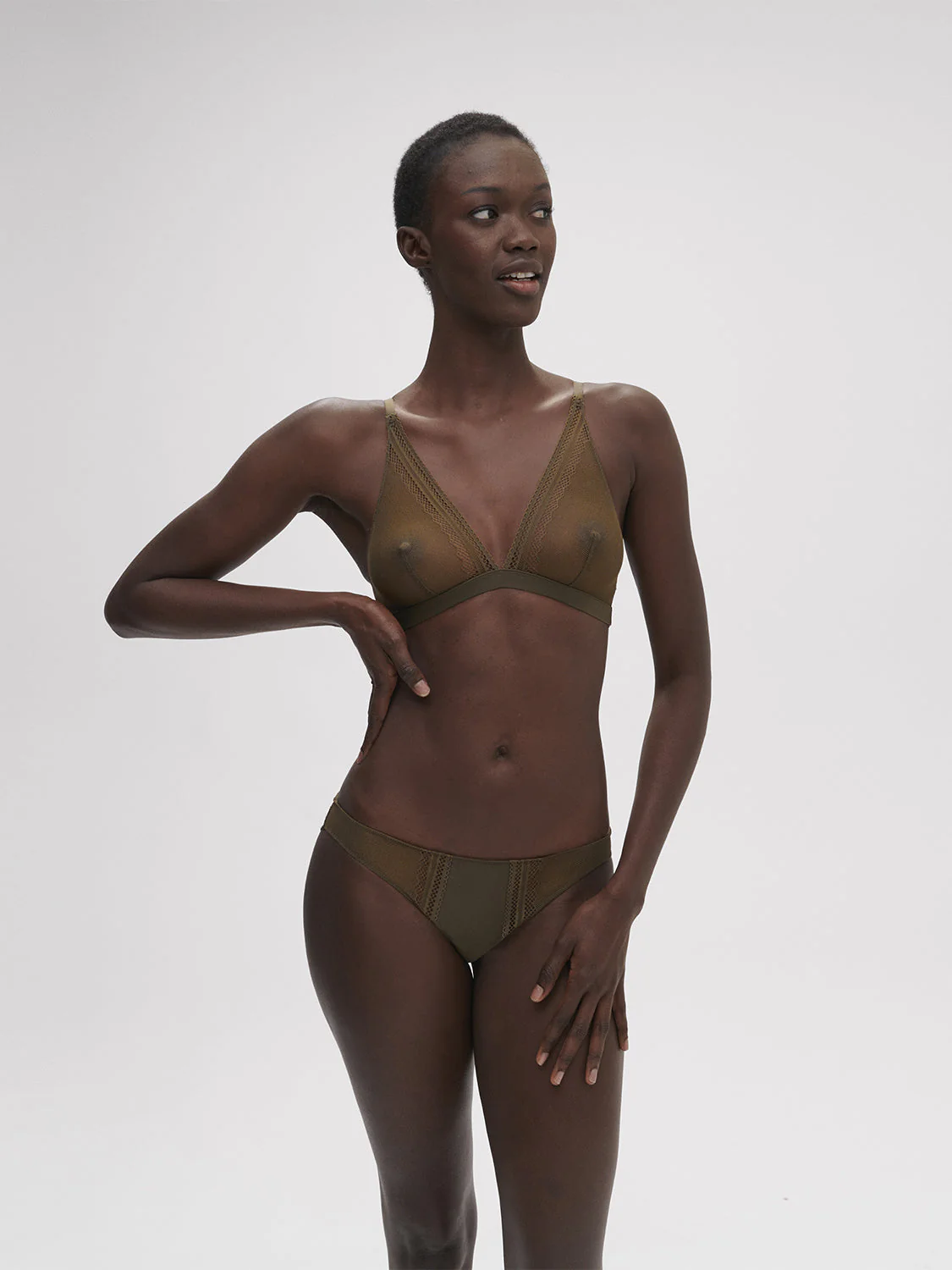 Soft cup triangle bra - Adventure Green - Image 5