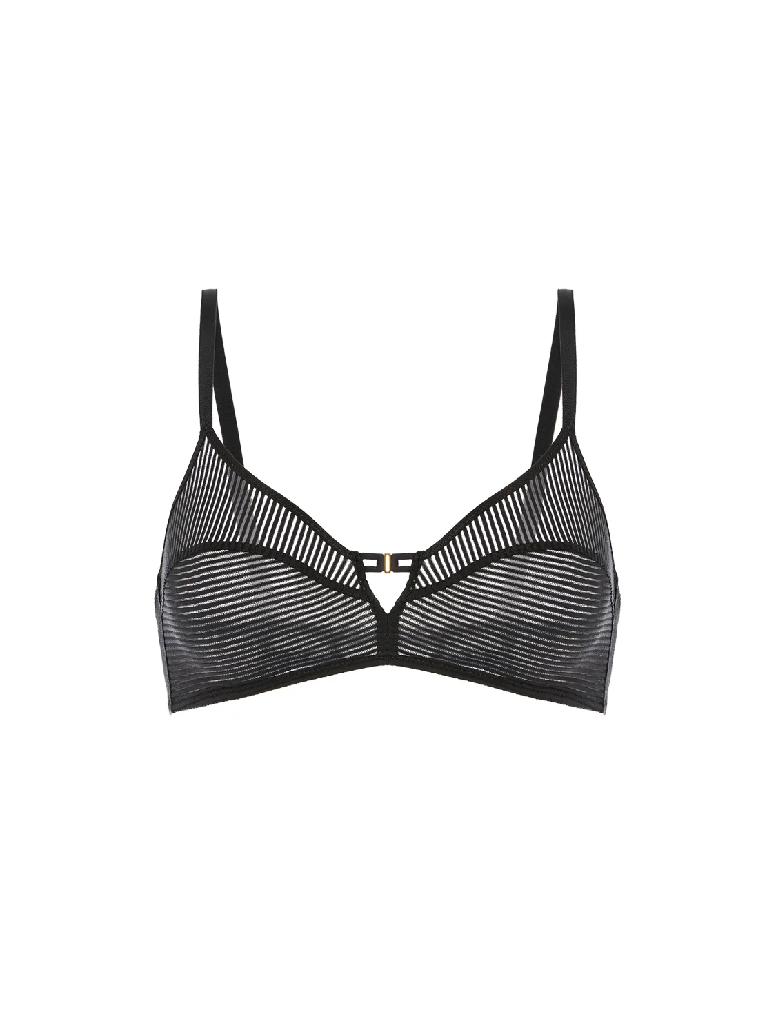 Soft cup triangle bra - Black - Image 7