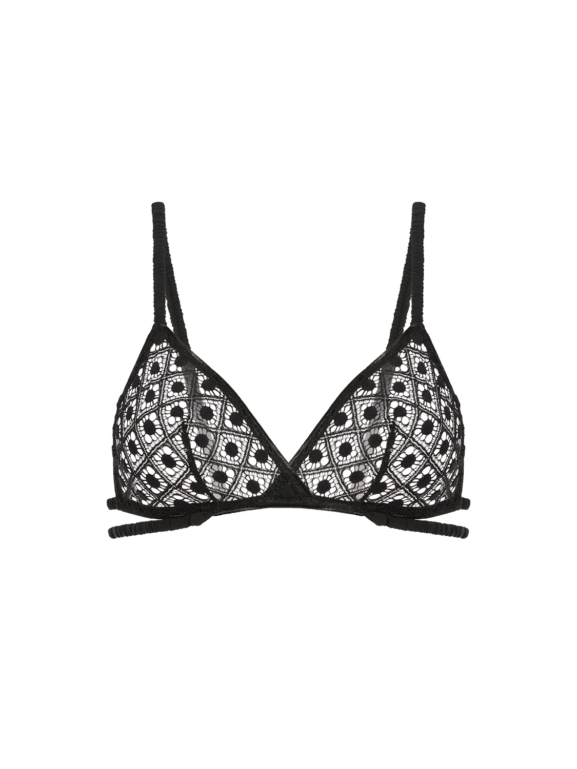 Soft cup triangle bra - Black - Image 8