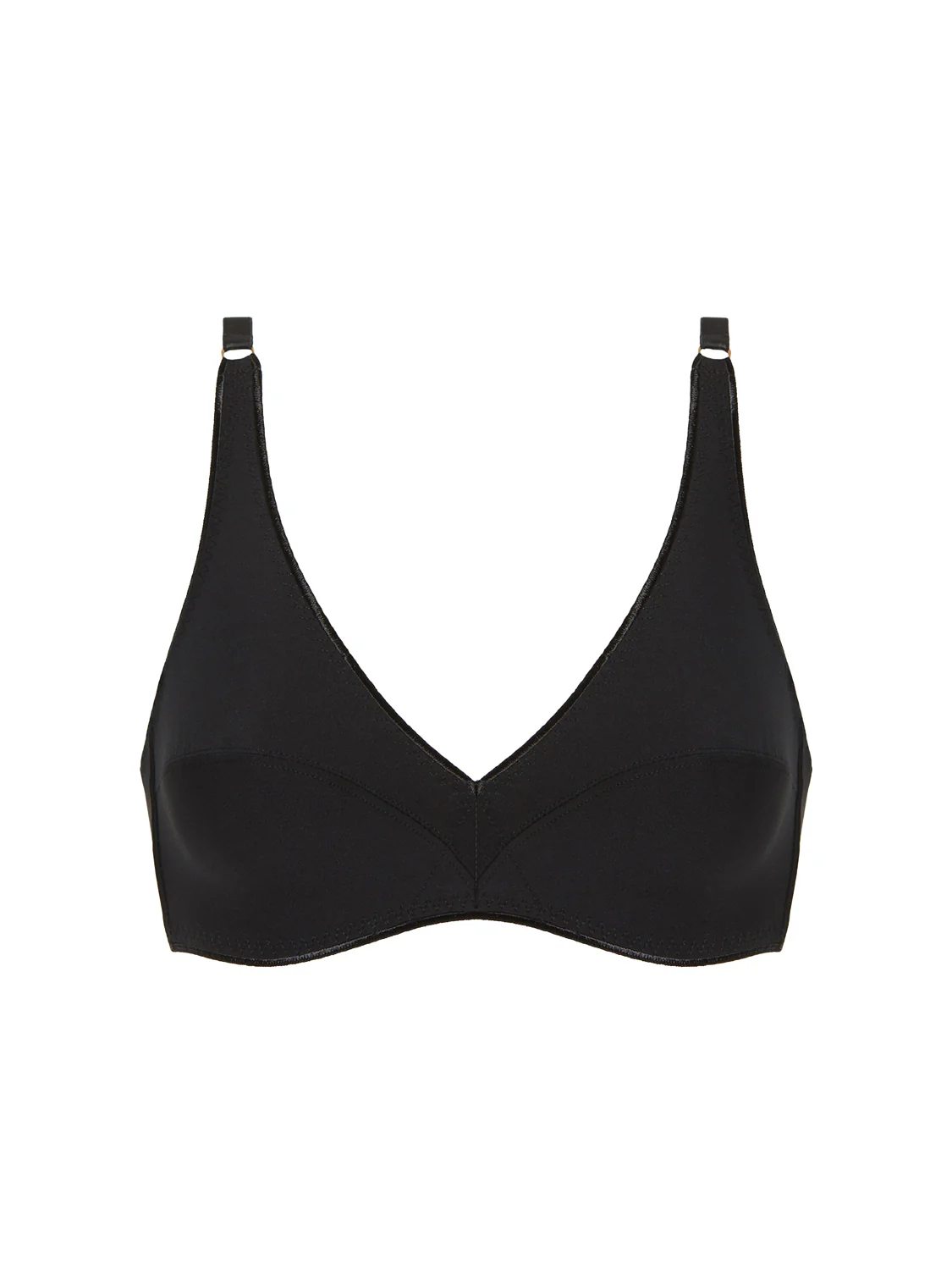 Soft cup triangle bra - Black - Image 5