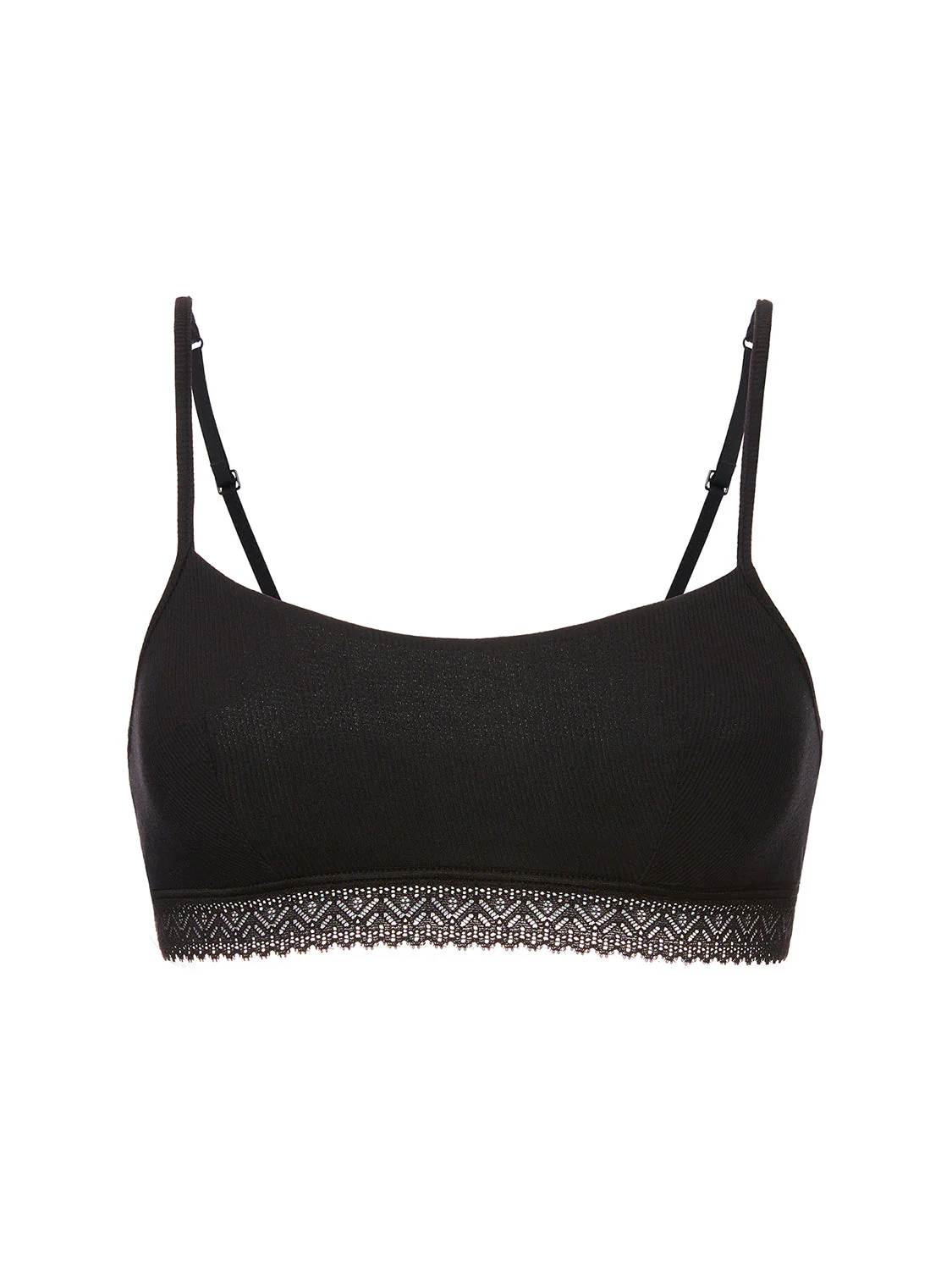 Soft cup triangle bra - Black - Image 6