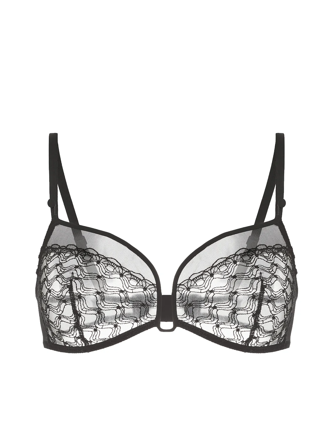 Soft cup triangle bra - Black - Image 7